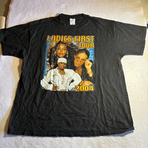 Vintage Ladies First Tour 2004 Shirt Beyonce Missy Elliott Alicia Keys XL Rap